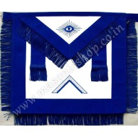 Blue Lodge Officer Apron with Fringe - Worshipful Master